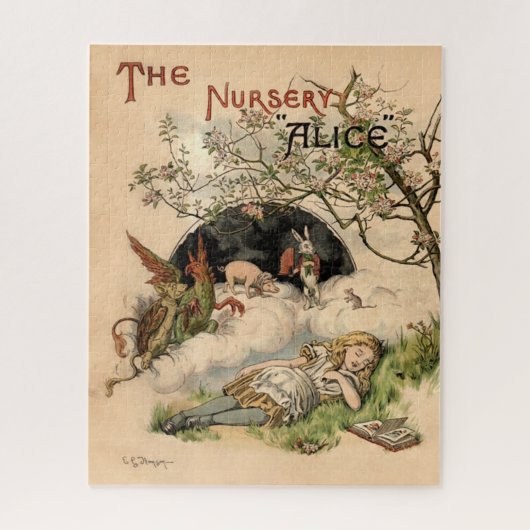 Alice im Wunderland Classic Illustration Puzzle (Vertikal)