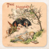 Alice im Wunderland Classic Illustration Rechteckiger Pappuntersetzer (Vorderseite)