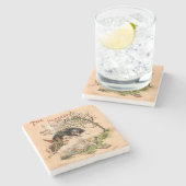 Alice im Wunderland Classic Illustration Steinuntersetzer (Seitenansicht)