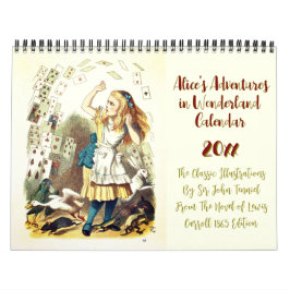 Alice im Wunderland Classic Illustration Vintag Kalender