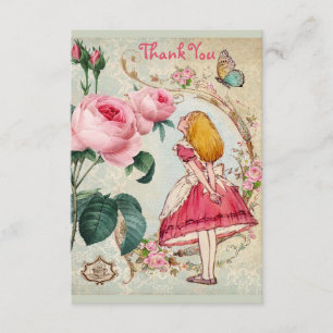 Alice im Wunderland-Collage danken Ihnen Dankeskarte