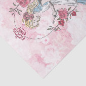 Alice im Wunderland Collage Decoupage Floral Rose Seidenpapier (Ausschnitt)