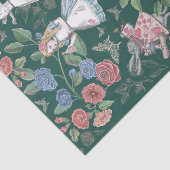 Alice im Wunderland Collage Decoupage Green Seidenpapier (Ausschnitt)