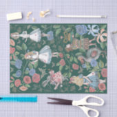 Alice im Wunderland Collage Decoupage Green Seidenpapier (Handwerk)