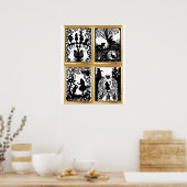 Alice im Wunderland Collage Poster (Küche)