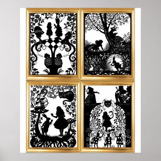 Alice im Wunderland Collage Poster (Vorne)