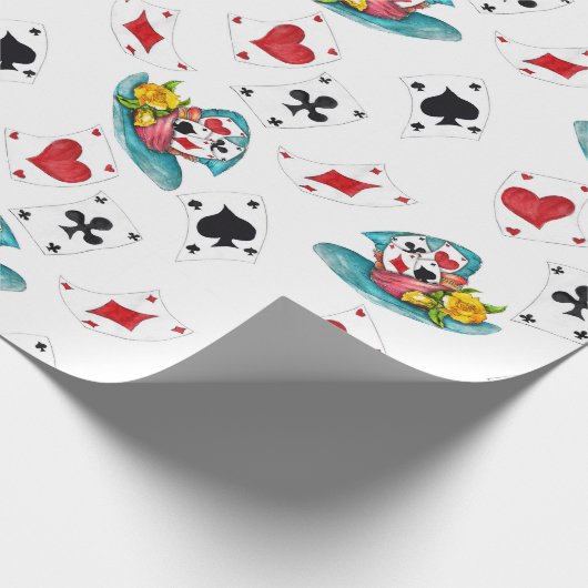 Alice im Wunderland Collage Weihnachten Geschenkpapier (Ecke)