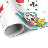 Alice im Wunderland Collage Weihnachten Geschenkpapier (Rolleneckpunkt)