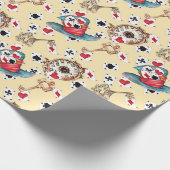 Alice im Wunderland Collage Weihnachtsgeschenk Geschenkpapier (Ecke)