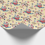 Alice im Wunderland Collage Weihnachtsgeschenk Geschenkpapier (Ecke)