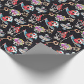 Alice im Wunderland Collage Weihnachtsgeschenk Geschenkpapier (Ecke)