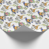 Alice im Wunderland Collage Weihnachtsgeschenk Geschenkpapier (Ecke)