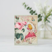 Alice im Wunderland-Collagen-Abschluss-Party Einladung (Stehend Vorderseite)