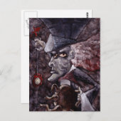 Alice im Wunderland Cubist MAD HATTER Postcard Postkarte (Vorne/Hinten)