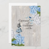 Alice im Wunderland Curiouser Bloral Grußkarte Dankeskarte (Vorne/Hinten)