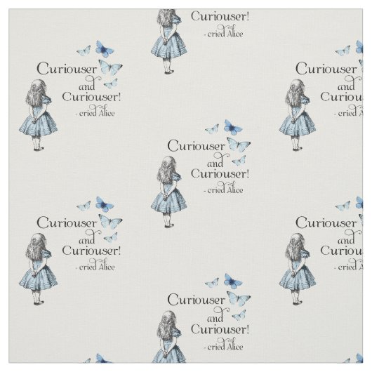 Alice im Wunderland Curiouser Butterfett Stoff (Muster)