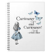 Alice im Wunderland Curiouser Butterfly Notebook Notizblock (Vorderseite)