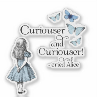 Alice im Wunderland Curiouser Butterfly Sticker