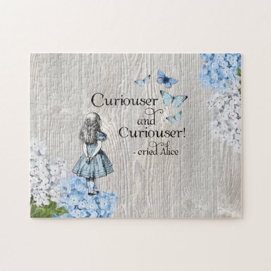 Alice im Wunderland Curiouser Floral Jigsaw Puzzle (Horizontal)