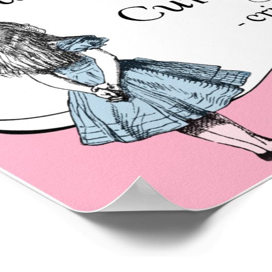 Alice im Wunderland Curiouser Pink Poster oder Pri (Ecke)
