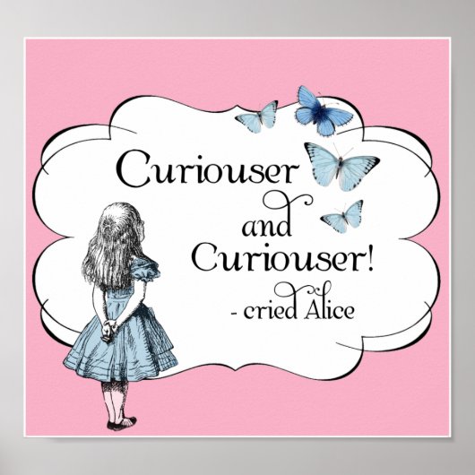 Alice im Wunderland Curiouser Pink Poster oder Pri (Vorne)