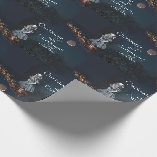Alice im Wunderland Curiouser Santa Wrapping Geschenkpapier (Ecke)