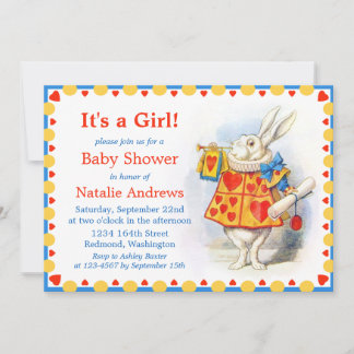 Alice im Wunderland Custom Baby Dusche lädt ein Einladung