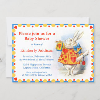 Alice im Wunderland Custom Baby Shower Einladungen