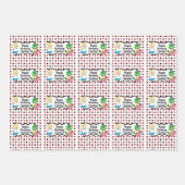 Alice im Wunderland Custom Black Red Birthday Geschenkpapier Set (Vorderseite)