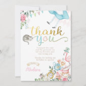 Alice im Wunderland danke Ihnen Karten (Vorderseite)