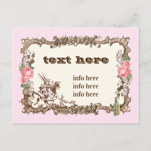 Alice im Wunderland danke Ihnen Postcard Einladungspostkarte
