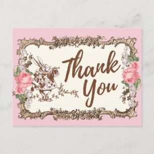 Alice im Wunderland danke Ihnen Postcard Einladungspostkarte
