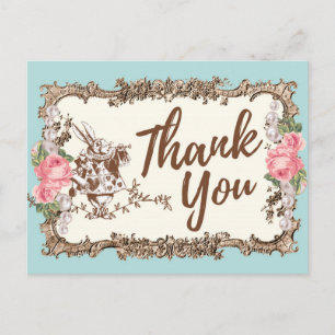 Alice im Wunderland danke Postkarte