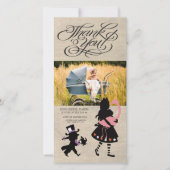 Alice im Wunderland danken Ihnen Baby-Foto-Karte Dankeskarte (Vorderseite)