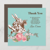 Alice im Wunderland danken Ihnen für Ihre Einladun Einladung (Vorne/Hinten)