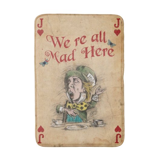 Alice im Wunderland, das Mad Hatter, Badematte (Vorderseite Vertikal)