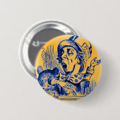 Alice im Wunderland - das Mad Hatter Button (Vorne & Hinten)