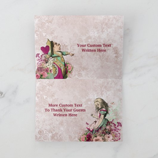 Alice im Wunderland Das Mad Hatter Tee Party Dankeskarte (Innenseite)