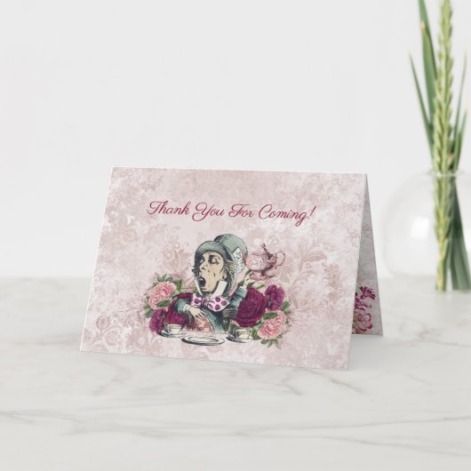 Alice im Wunderland Das Mad Hatter Tee Party Dankeskarte (Vorderseite)