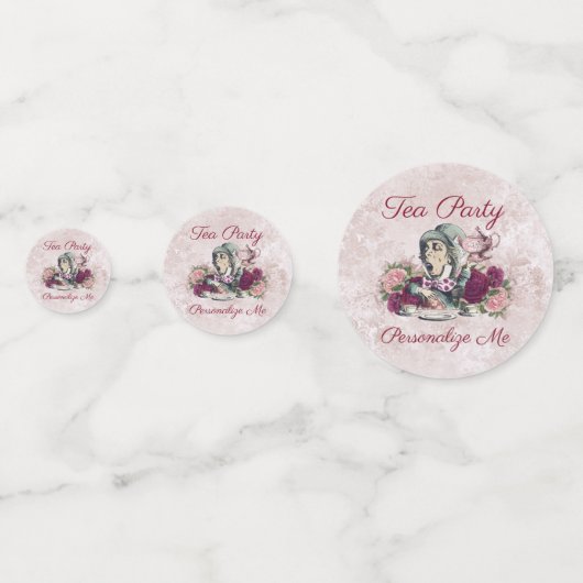 Alice im Wunderland Das Mad Hatter Tee Party Konfetti (Rückseiten)