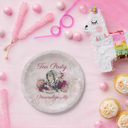 Alice im Wunderland Das Mad Hatter Tee Party Pappteller (Party)