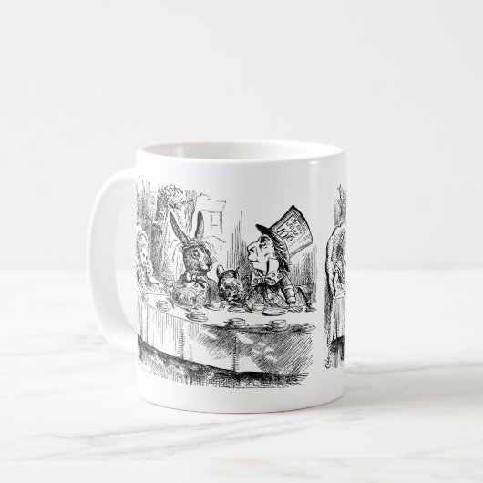 Alice im Wunderland - Das Tea-Party des Mad Hatter Kaffeetasse (Vorderseite Links)