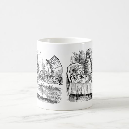Alice im Wunderland - Das Tea-Party des Mad Hatter Kaffeetasse (Mittel)