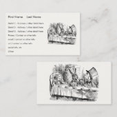 Alice im Wunderland - Das Tea-Party des Mad Hatter Visitenkarte (Vorne/Hinten)