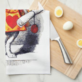 Alice im Wunderland das weiße Kaninchen durch Geschirrtuch (Viertel Falte)