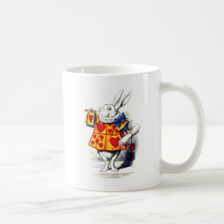 Alice im Wunderland das weiße Kaninchen durch Kaffeetasse