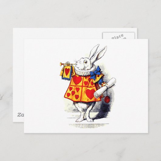 Alice im Wunderland das weiße Kaninchen durch Postkarte (Vorne/Hinten)