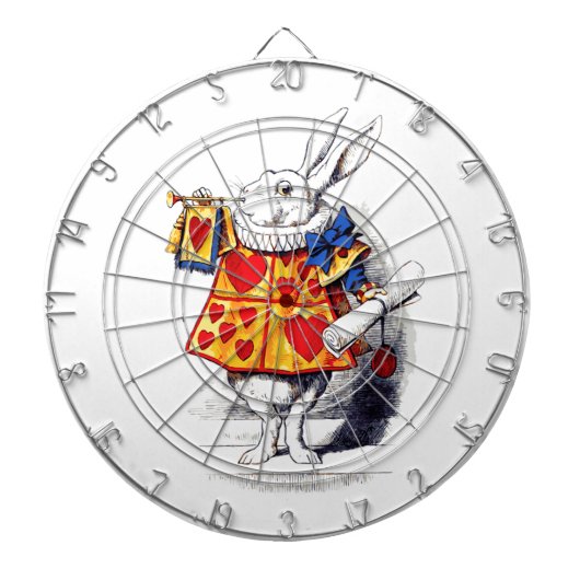 Alice im Wunderland Das weiße Kaninchen von Tennie Dartscheibe (vorne)