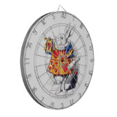 Alice im Wunderland Das weiße Kaninchen von Tennie Dartscheibe (Vorderseite Links)