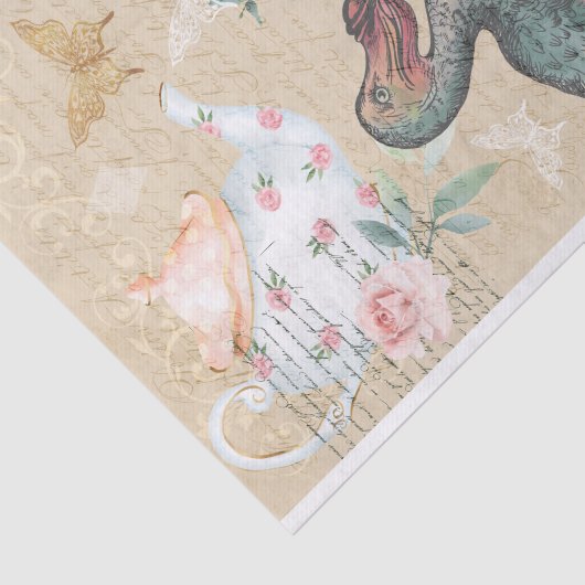 Alice im Wunderland Decoupage Dodo Bird Seidenpapier (Ausschnitt)